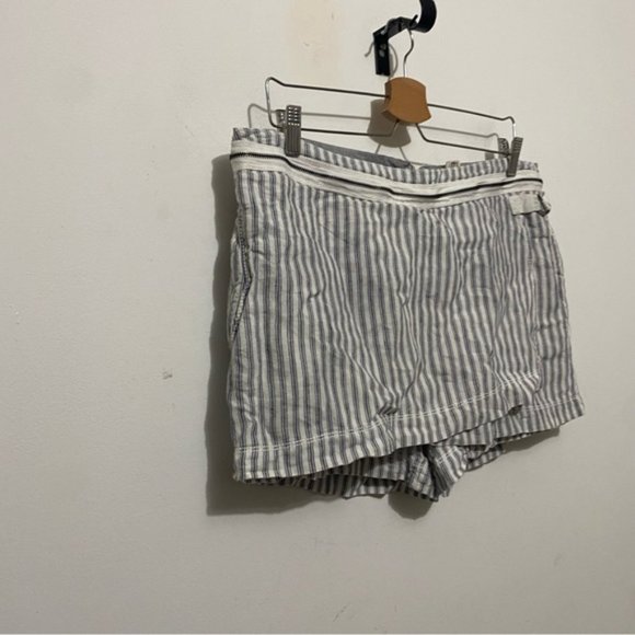 Anthropologie Marrakech Striped Zipper Waist Blue, White & Grey Skort Size 31 - Picture 3 of 12